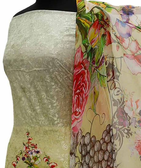 Chiken Kari Lawn Chiffon Duptt'21 D#12-42