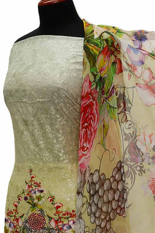 Chiken Kari Lawn Chiffon Duptt'21 D#12-42