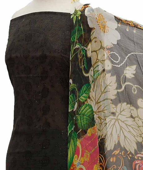 Chiken Kari Lawn Chiffon Duptt'21 D#12-43