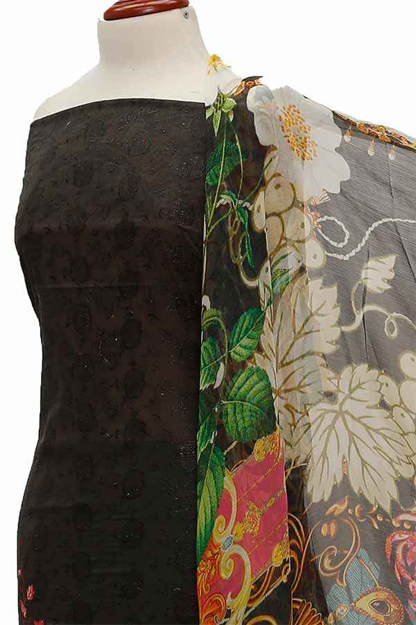 Chiken Kari Lawn Chiffon Duptt'21 D#12-43