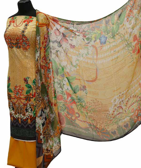 Chiken Kari Lawn Chiffon Duptt'21 D#12-44