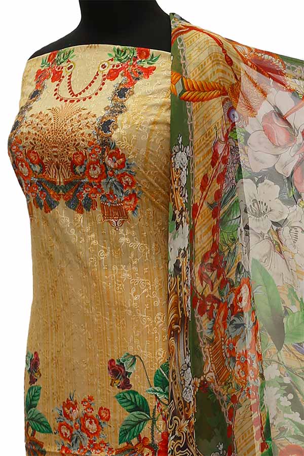 Chiken Kari Lawn Chiffon Duptt'21 D#12-44