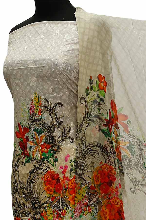 Chiken Kari Lawn Chiffon Duptt'21 D#12-47