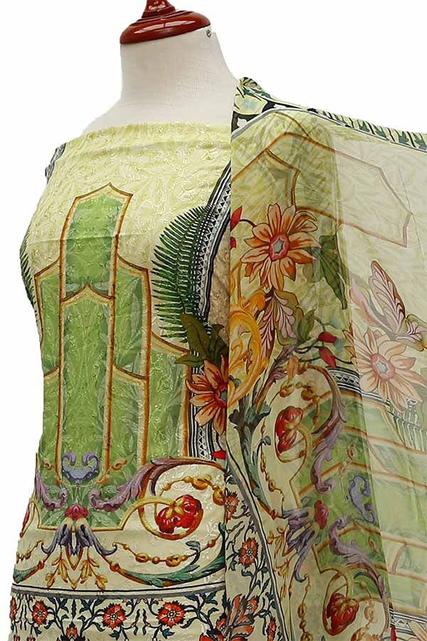 Chiken Kari Lawn Chiffon Duptt'21 D#12-48