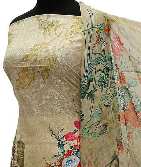 Chiken Kari Lawn Chiffon Duptt'21 D#12-49