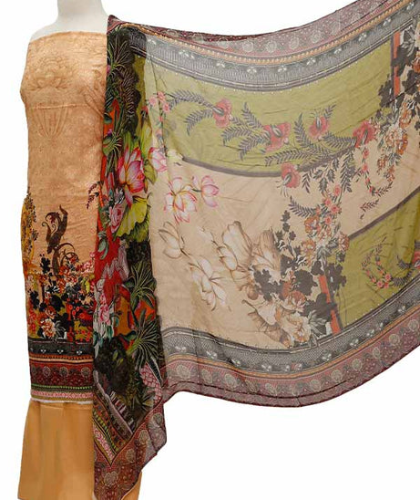 Chiken Kari Lawn Chiffon Duptt'21 D#12-5