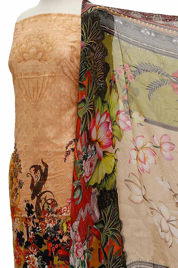Chiken Kari Lawn Chiffon Duptt'21 D#12-5