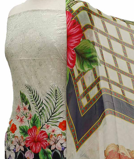 Chiken Kari Lawn Chiffon Duptt'21 D#12-50