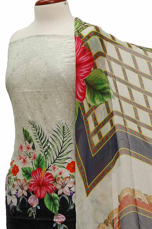 Chiken Kari Lawn Chiffon Duptt'21 D#12-50