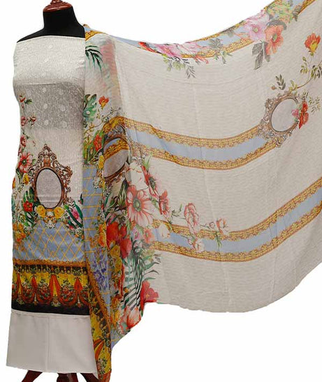 Chiken Kari Lawn Chiffon Duptt'21 D#12-51