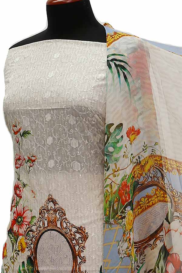 Chiken Kari Lawn Chiffon Duptt'21 D#12-51