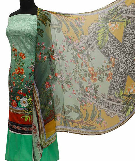 Chiken Kari Lawn Chiffon Duptt'21 D#12-6