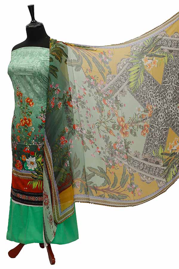 Chiken Kari Lawn Chiffon Duptt'21 D#12-6