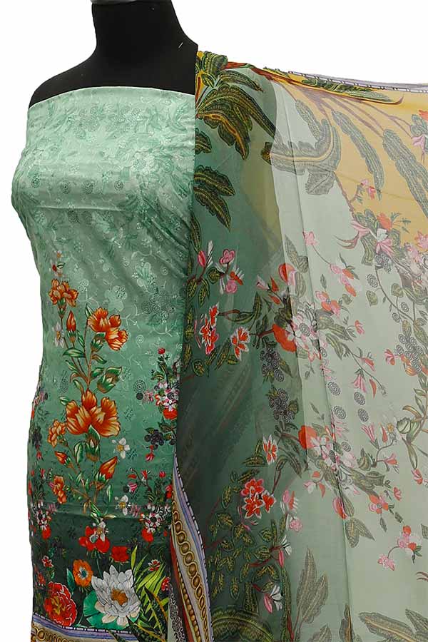 Chiken Kari Lawn Chiffon Duptt'21 D#12-6