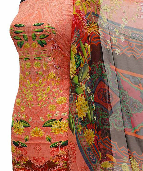Chiken Kari Lawn Chiffon Duptt'21 D#12-7