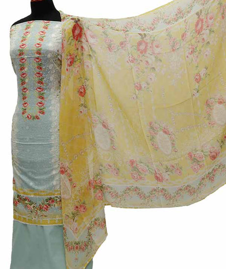 Chiken Kari Lawn Chiffon Duptt'21 D#12-8