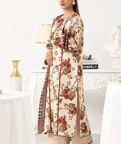 Coral Summer Essemtials Lawn`25 D#03