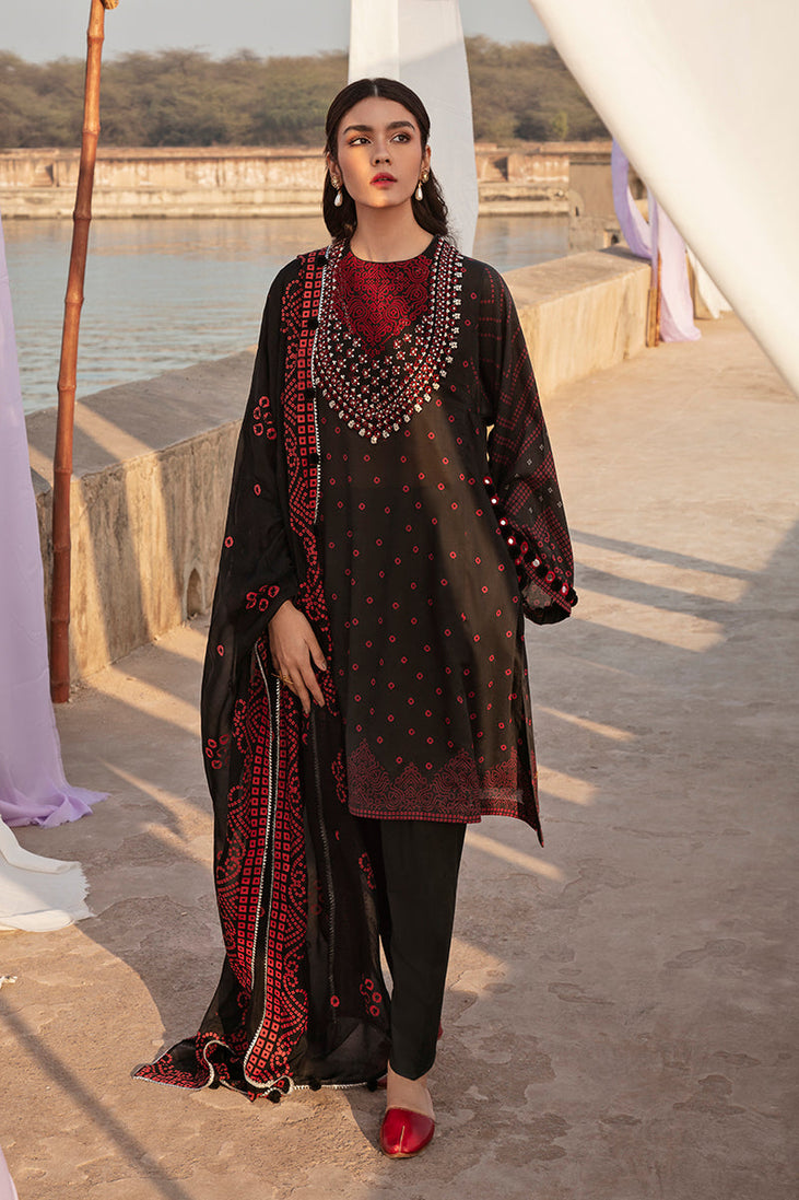 Cross Stitch Mehrbano Premium Lawn'22 D#13