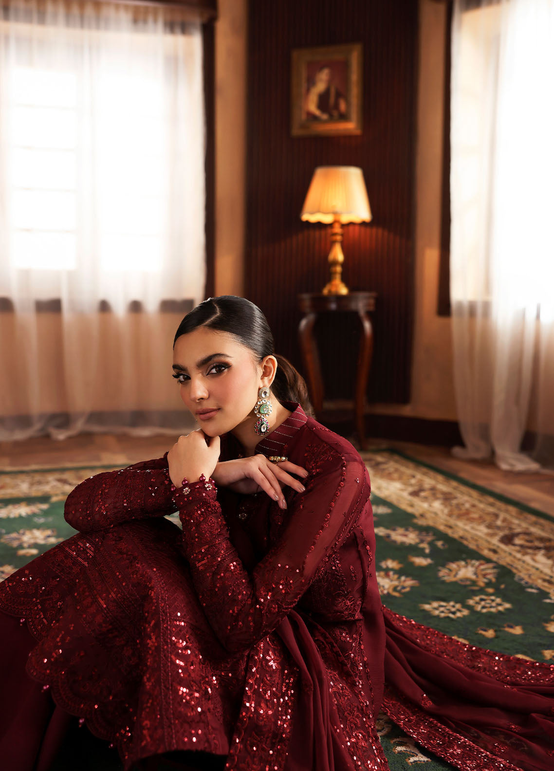 Gulaal Evanya Emb Chiffon`25 D#27 Vezeen