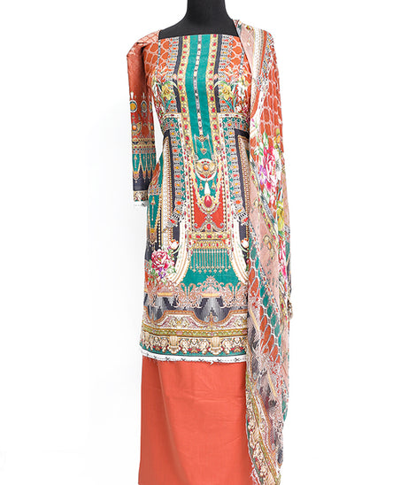 Egyption E9 D/Emb C/Dupatta`20 D#878 (Rust)