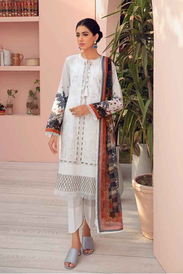 Jazmin Iris Embroidered Lawn'21 D#03