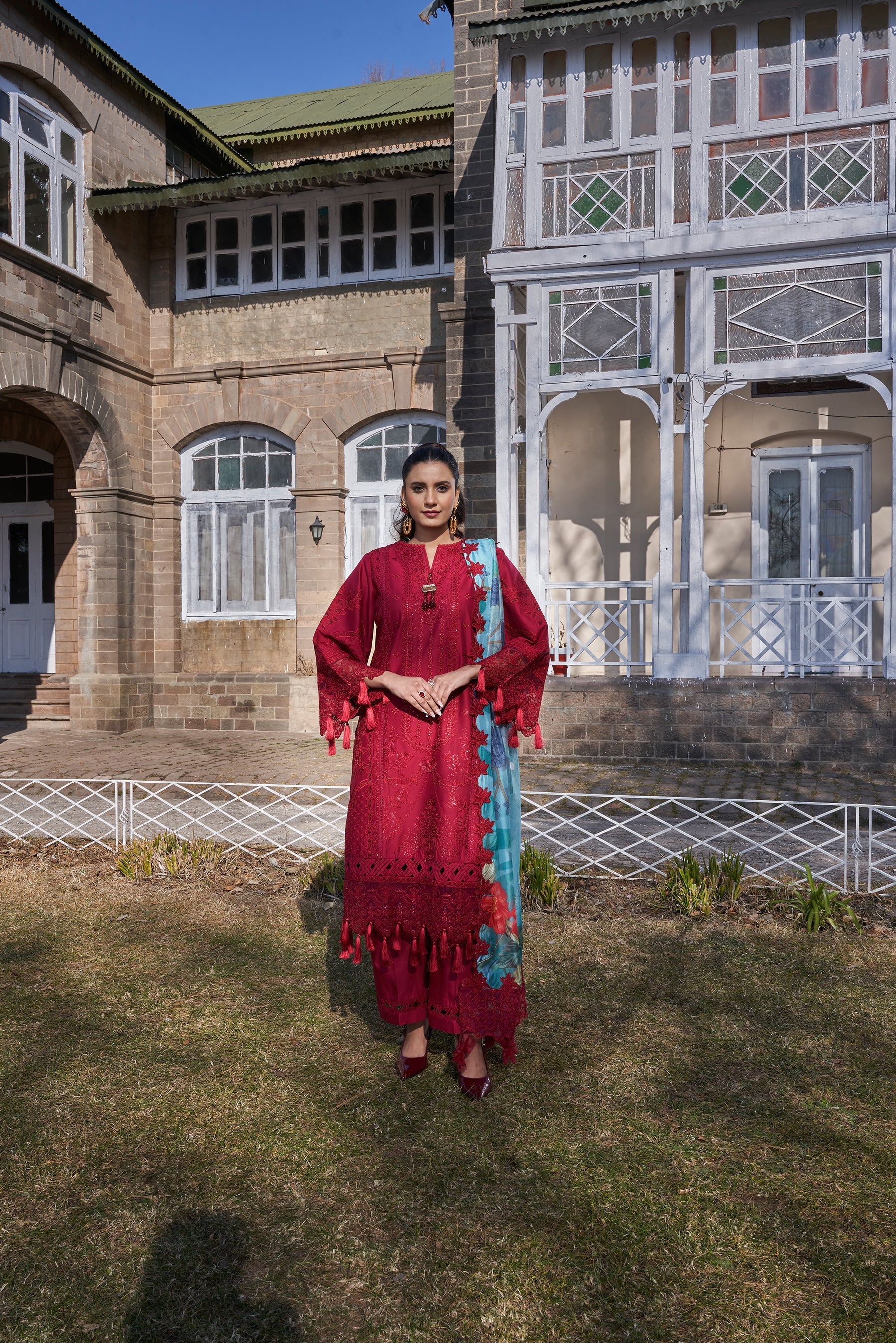 Atiya Irfan Preet Luxury Lawn`25 CALISTA RED