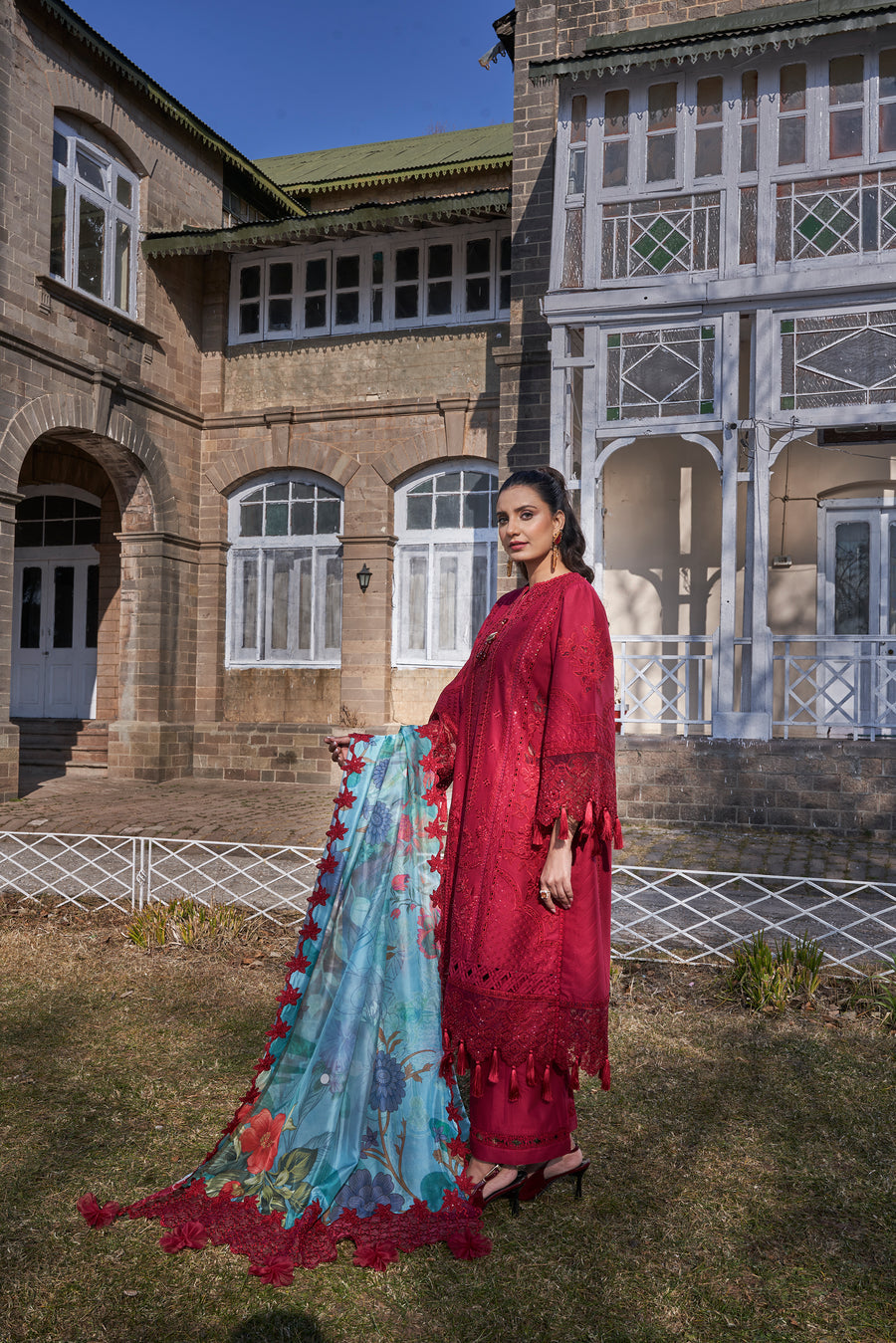 Atiya Irfan Preet Luxury Lawn`25 CALISTA RED