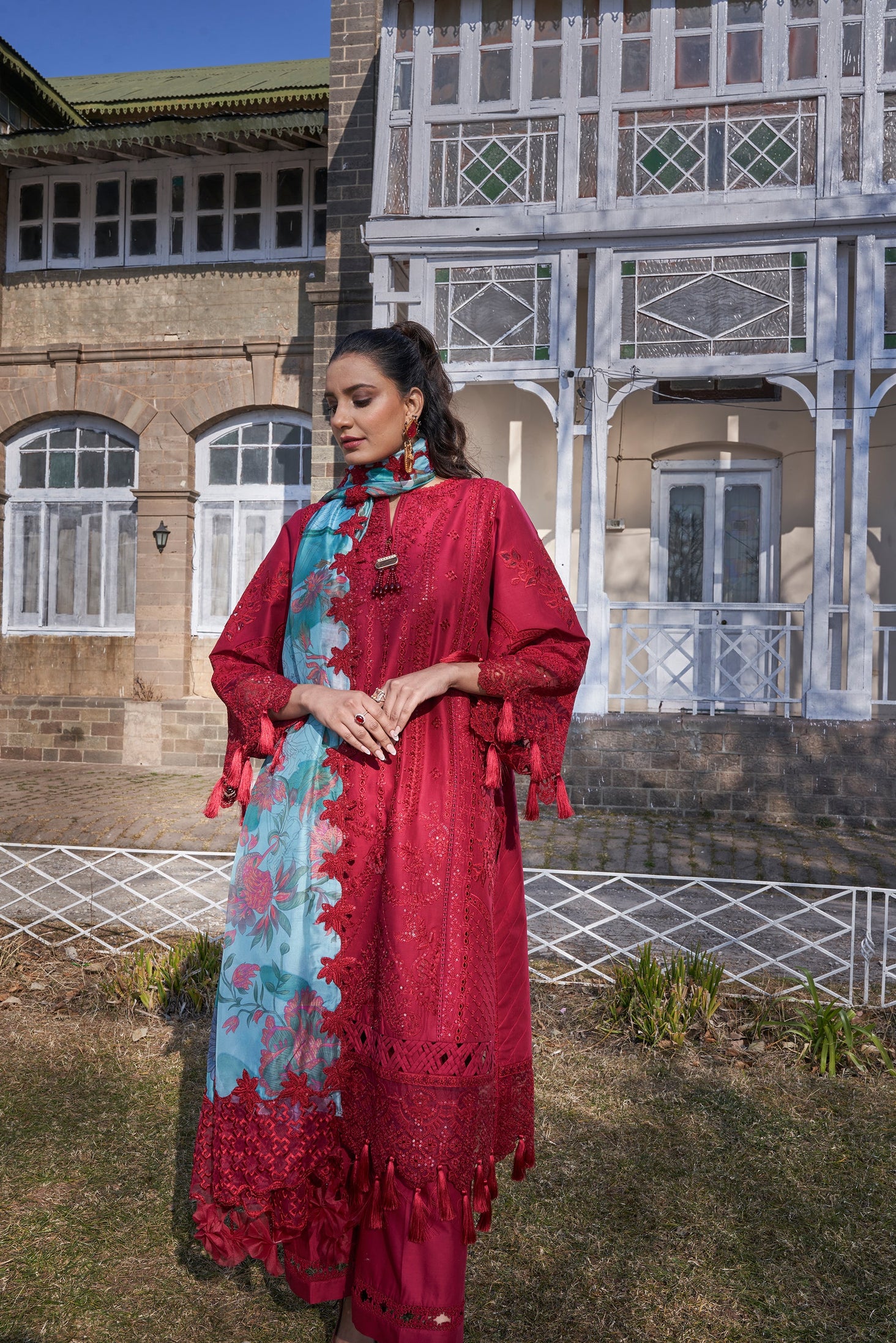 Atiya Irfan Preet Luxury Lawn`25 CALISTA RED
