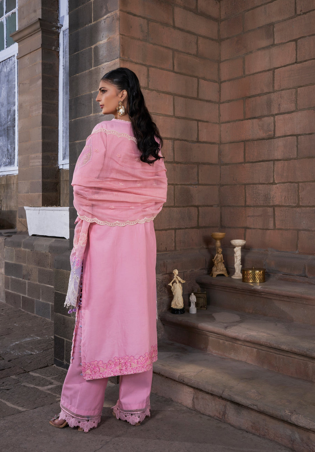 Atiya Irfan Preet Luxury Lawn`25 BLUSH ROSE