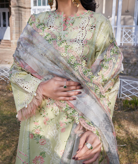 Atiya Irfan Preet Luxury Lawn`25 SUNLIT LIME