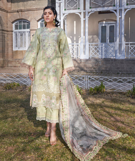 Atiya Irfan Preet Luxury Lawn`25 SUNLIT LIME