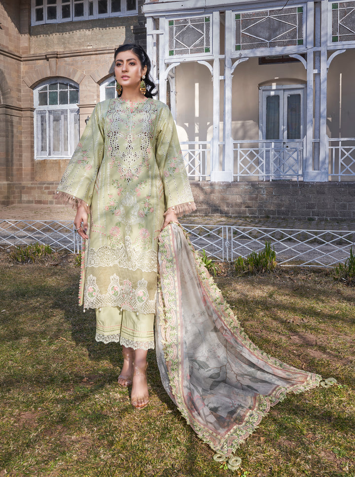 Atiya Irfan Preet Luxury Lawn`25 SUNLIT LIME