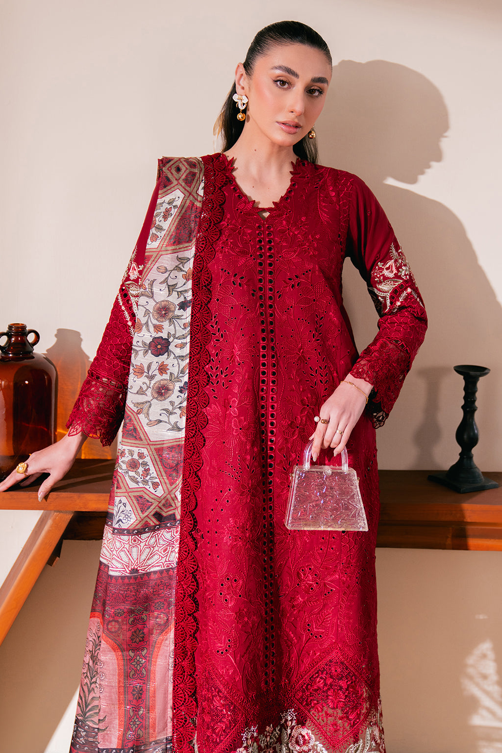 Neeshay Symphony Lawn'25 (Scarlet)