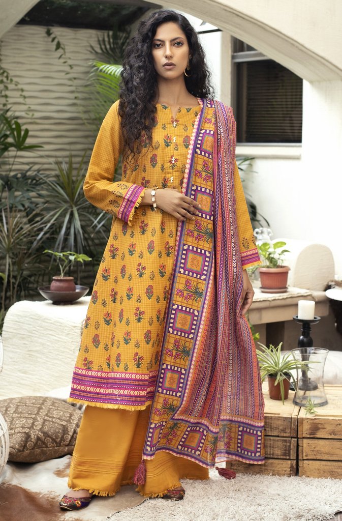 Lakhany Komal Khaddar`21 D#517 (Mustard)