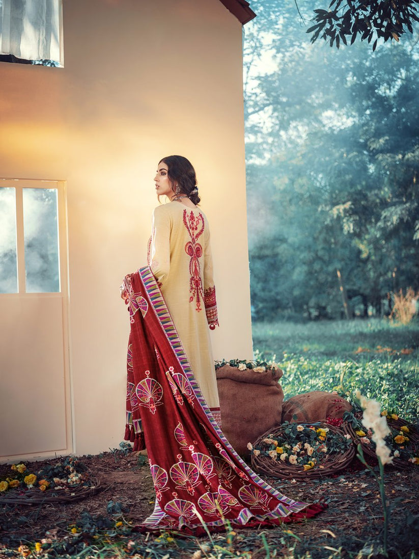 Maryam Hussain Winter Shawl Collection`21 D#08 FLORENCE