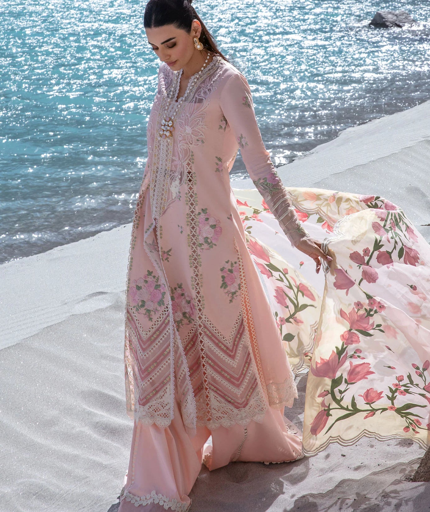 CRIMSON LAWN 2024 D#3B (Forget Me Not - Sorbet Pink)