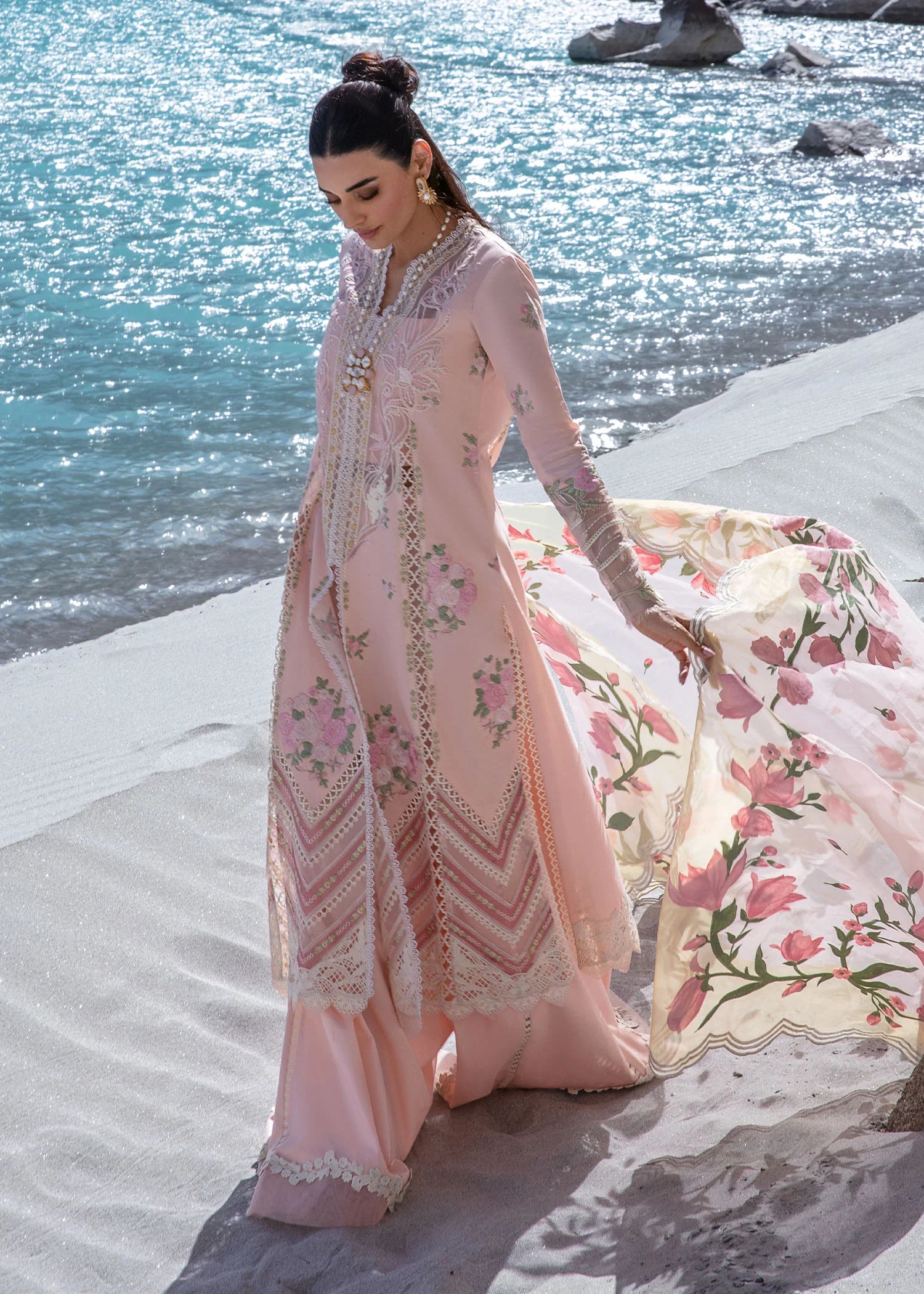 CRIMSON LAWN 2024 D#3B (Forget Me Not - Sorbet Pink)