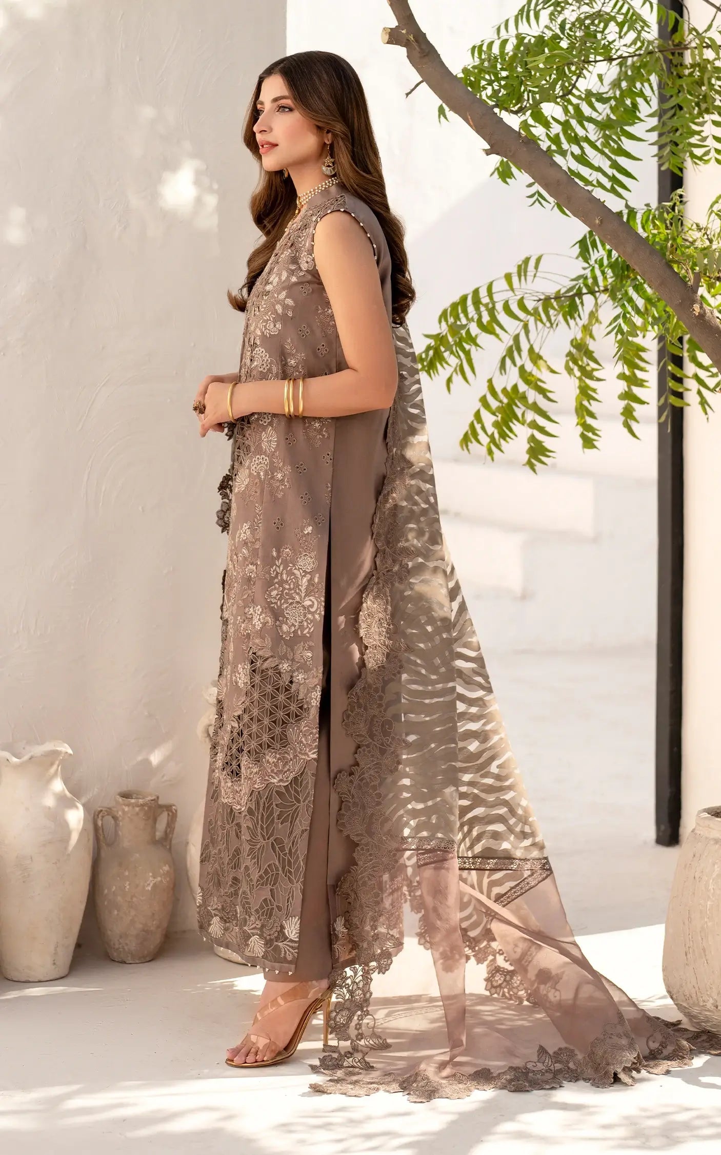 Asifa & Nabeel Azalia Luxury Lawn'25 Dahlia (AZL25-04)