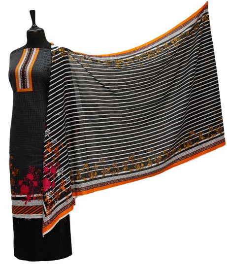 Daman Print Lawn`21 D#1301 (Black)