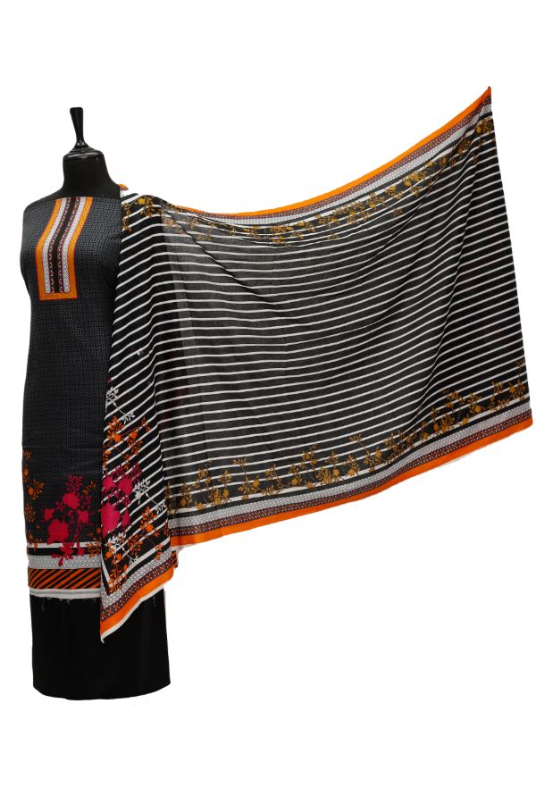 Daman Print Lawn`21 D#1301 (Black)