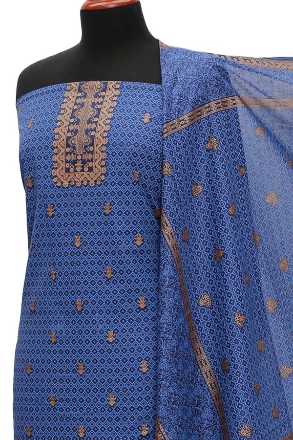 Daman Print Lawn`21 D#1302 (Blue)