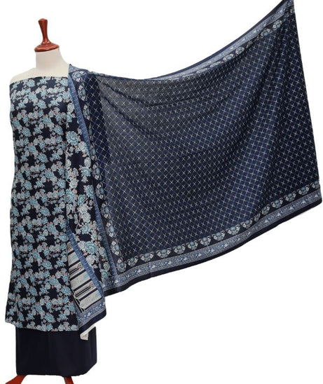 Daman Print Lawn`21 D#1316 (Nevy Blue)