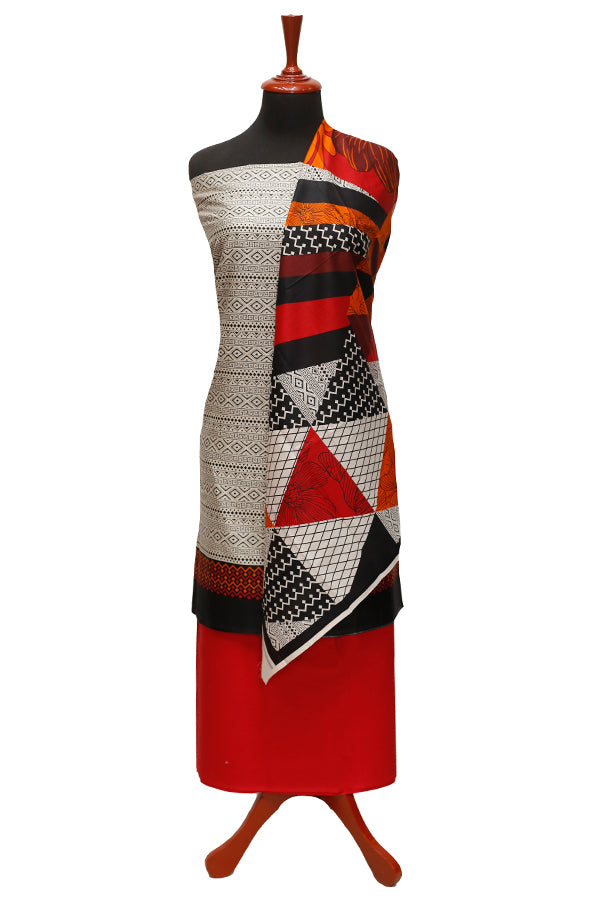 Daman Print Lawn`22 D#1517 Red