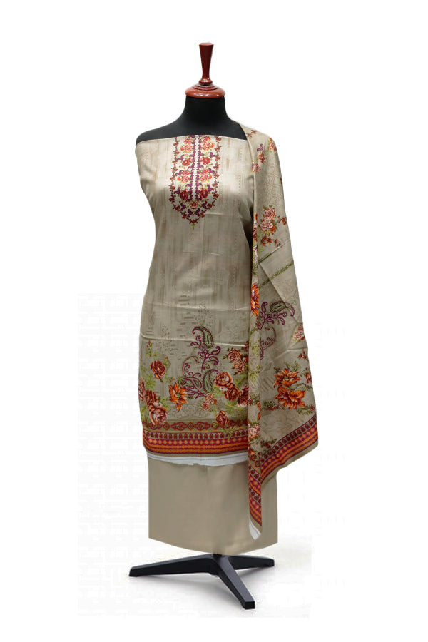 Daman Print Lawn'24 D#910 (Fawn)
