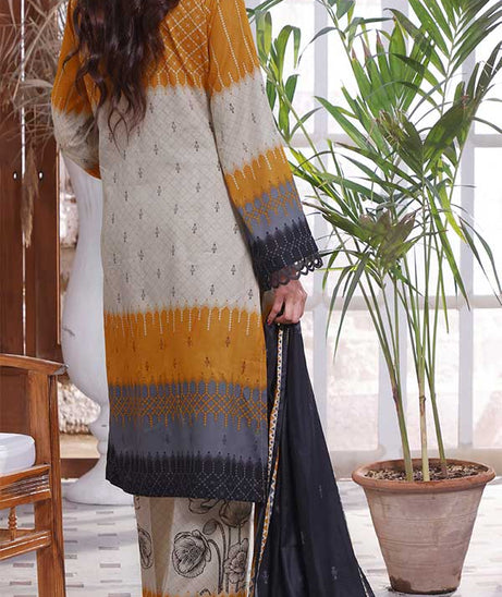Daman Print Lawn'22 D#1502 Mustard