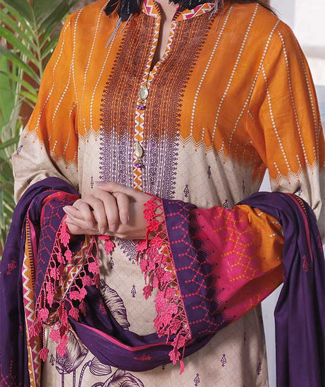 Daman Print Lawn'22 D#1502 Orange