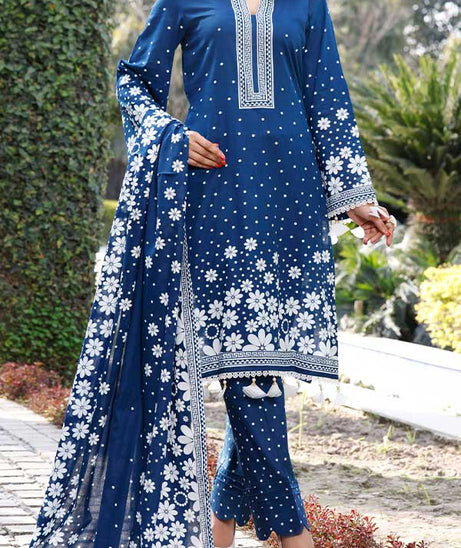 Daman Print Lawn'22 D#1514 Blue