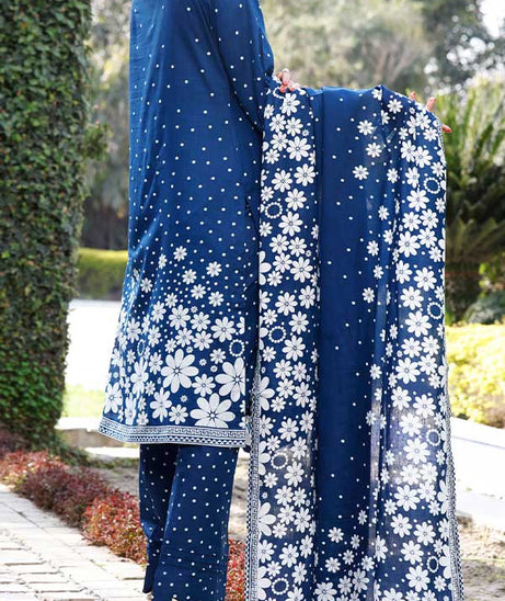 Daman Print Lawn'22 D#1514 Blue