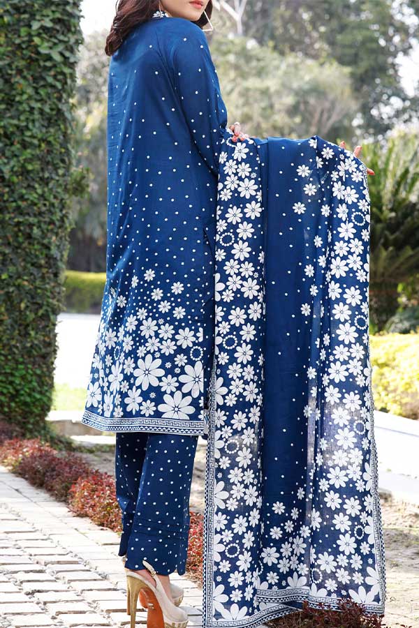 Daman Print Lawn'22 D#1514 Blue
