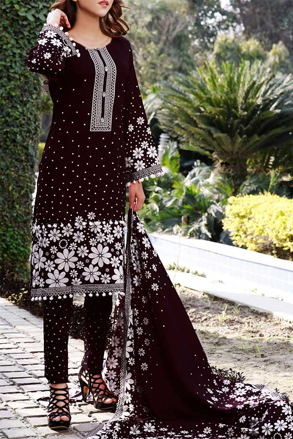 Daman Print Lawn'22 D#1514 Black